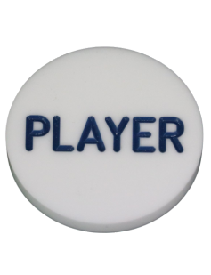 White Lucite Buttons - Player