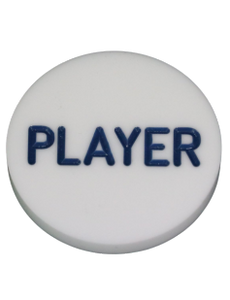 White Lucite Buttons - Player